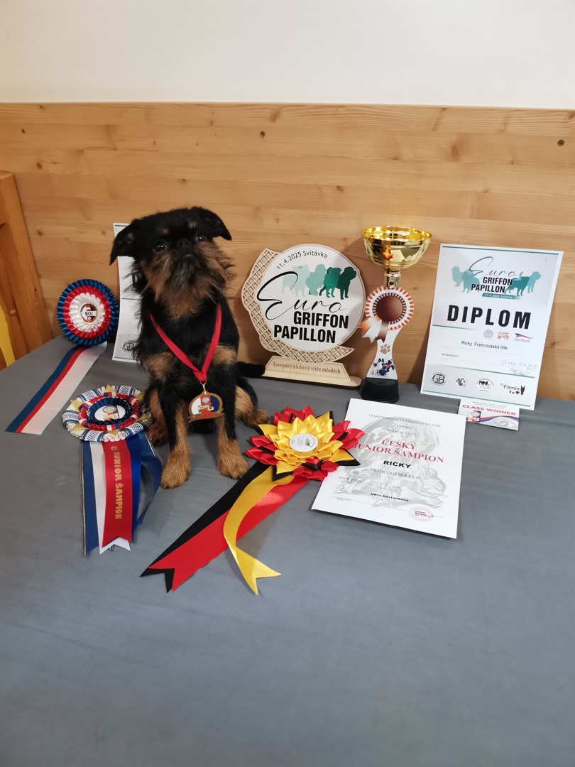 Ricky s trofejemi a diplomy